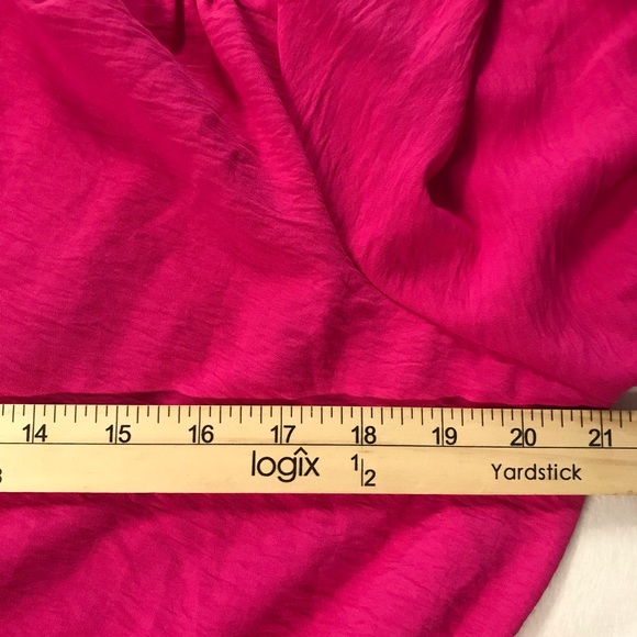 Luxology Wrap Dress Women’s Size XL Color Pink Ruffles V-Neck Long Sleeve Hi-Low - Picture 8 of 15